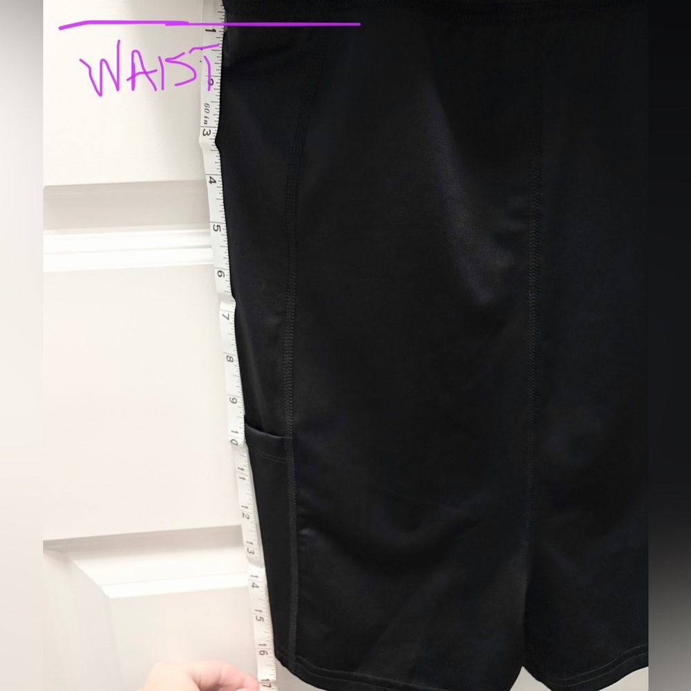 NWT- Black Athletic Dress with Adjustable Straps & Inner Liner w/Shorts - Picture 14 of 16